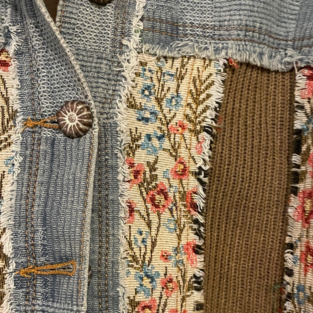 Pol Multicolor Patchwork Jacket Women’s Large - image 4